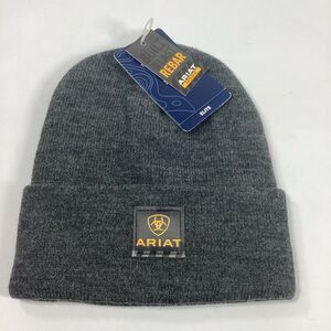 Ariat Rebar Elite Beanie Hat Gray Workwear Stretch Knit Cap NWT Toboggan